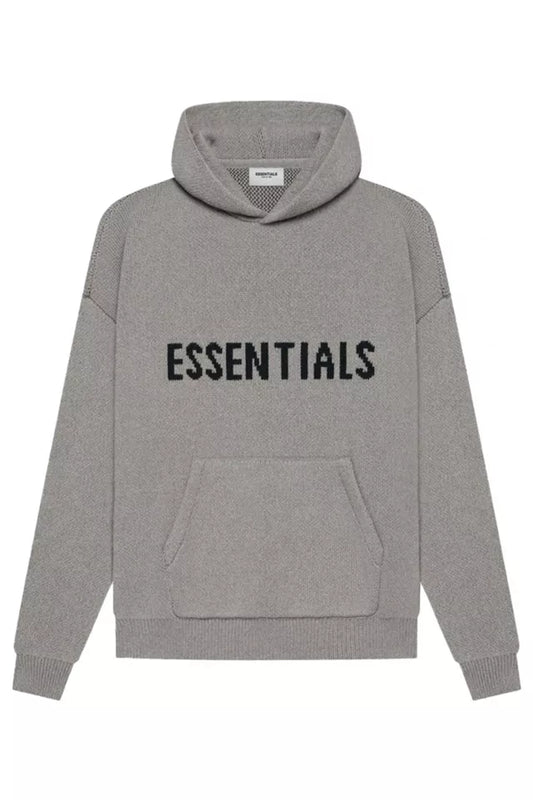 Fear of God Essentials Hoodie Knit Pullover “Dark Heather Oatmeal”