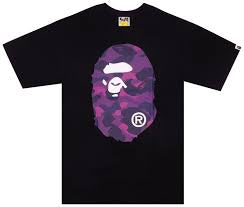 Bape Big Head Purple Black Tee