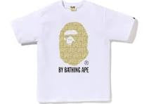 Bape logo monogram white tee