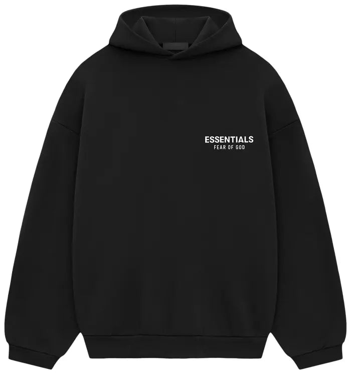 Essentials hoodie black white