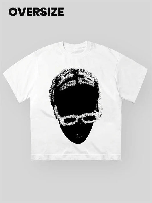 Noisey asap rocky black & white graphic tee