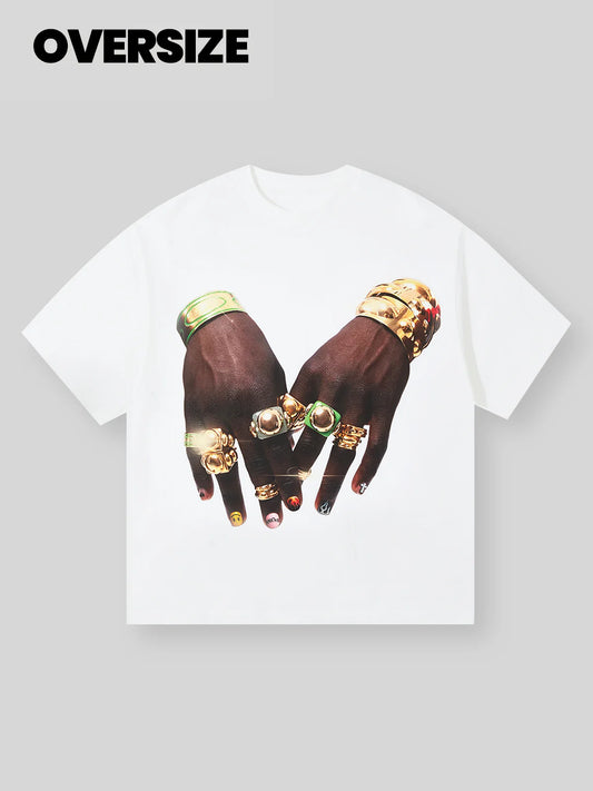 Noisey bounce black prosperous handprint tee