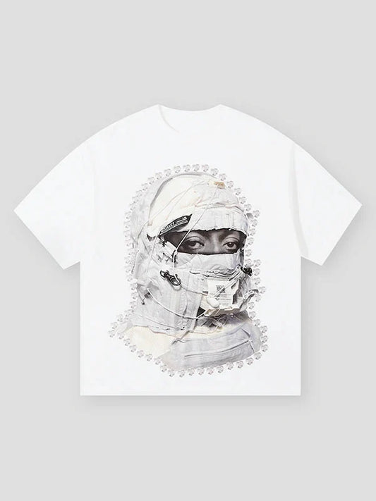 Noisey bounce back function print tee