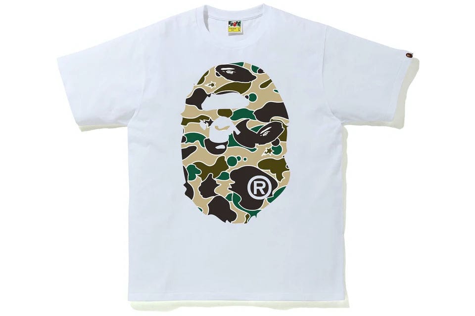 Bape White shirt yellow camo