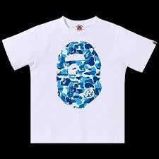 Bape white tee-shirt Blue water