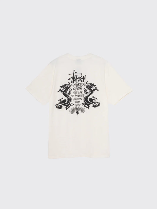 Stussy Double Dragon Pigment Dyed-T-Shirt white