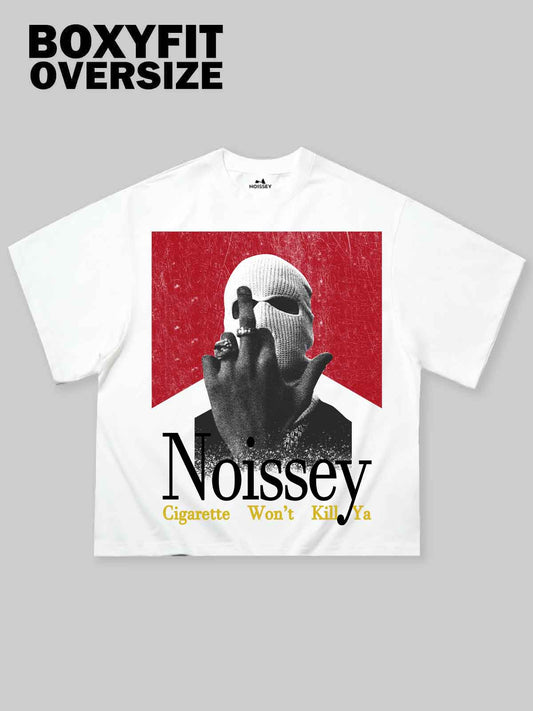 Noissey Boxy Oversized T-Shirt with Balaclava & Marlboro Cigarette case