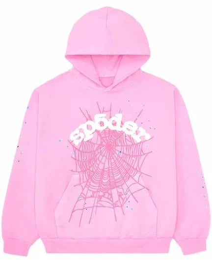 Sp5der OG Web Hoodie Pink