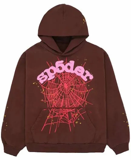 Sp5der Web Hoodie Brown