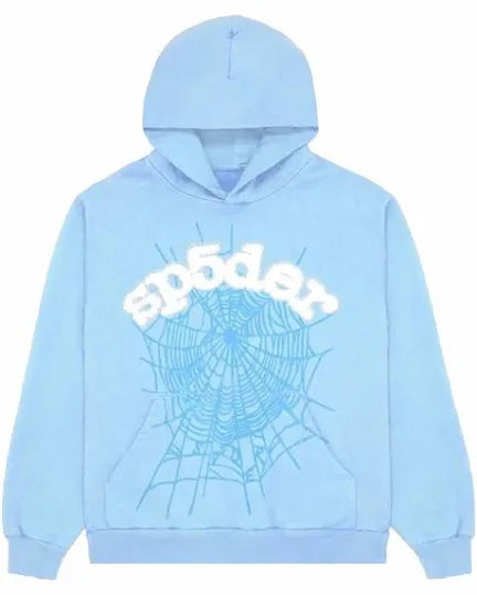 Sp5der Web Hoodie Sky Blue