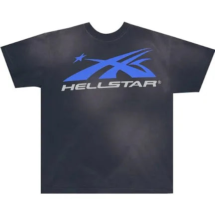 Hellstar Gel Sport Logo (Black/Blue)    T-shirt Black/Blue