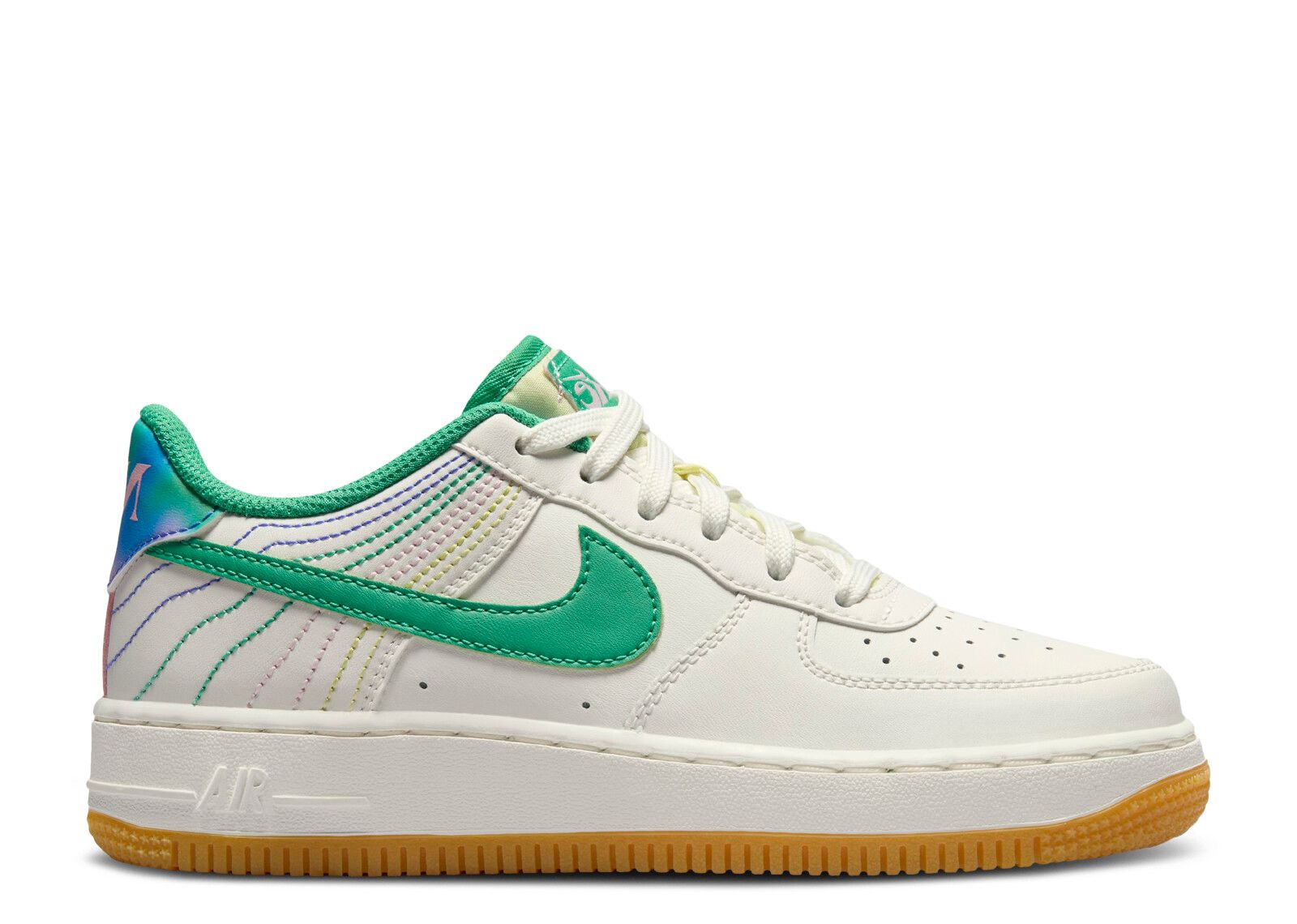 Nike Air Force 1 Low LV8 3 Heel Stitch Sail Stadium Green GS