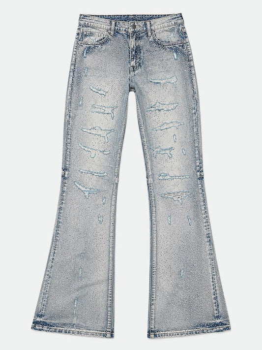 First Row Jeans Blue Rhinestone