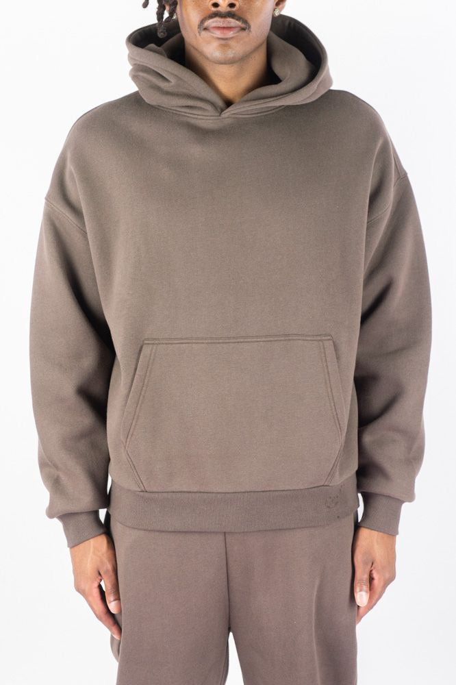Soft Touch fleece hoodie - 1100-370 - brown