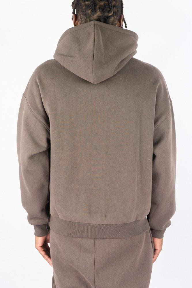Soft Touch fleece hoodie - 1100-370 - brown