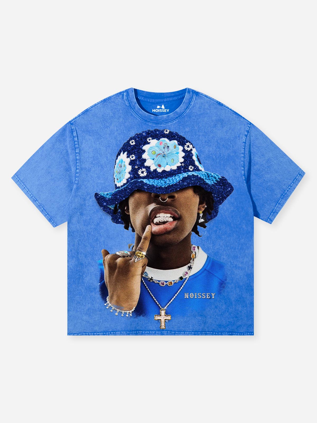 NOISSEY "Street Icon" Blue Tee - Vintage Graphic T-Shirt