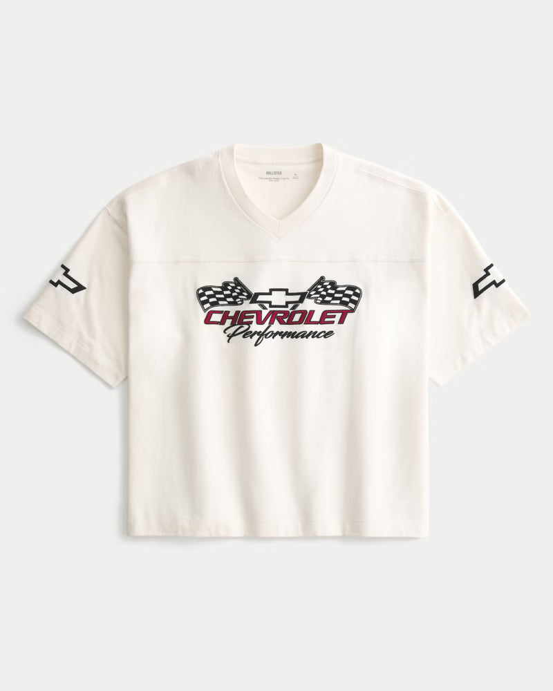 Hollister Baggy Heavyweight Crop Chevrolet Graphic Tee