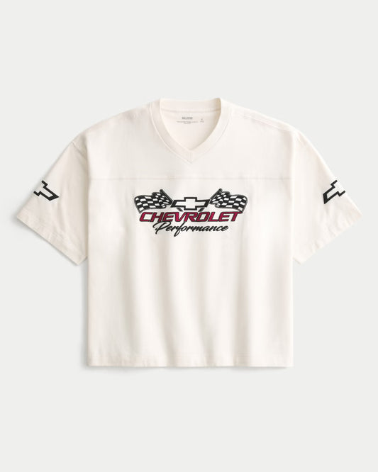 Hollister Baggy Heavyweight Crop Chevrolet Graphic Tee