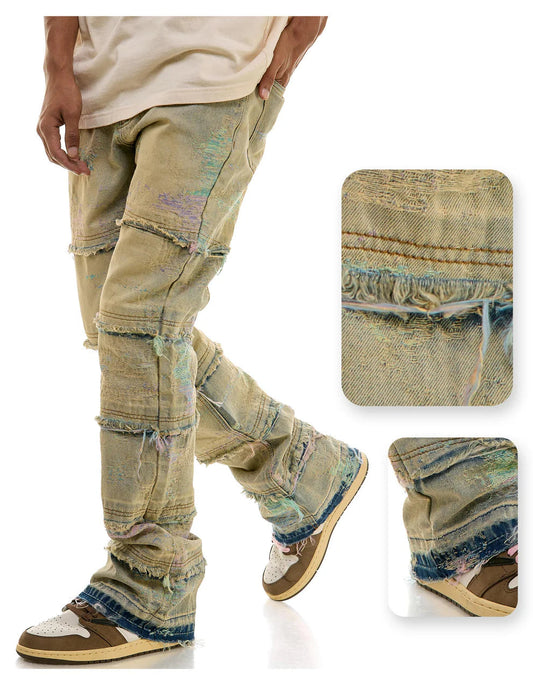 KDNK CUT & SEW SLIM JEANS 'Blue'