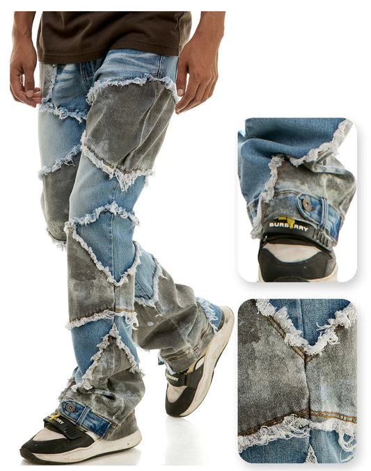 KDNK REVERSED JEANS 'Black & Blue'