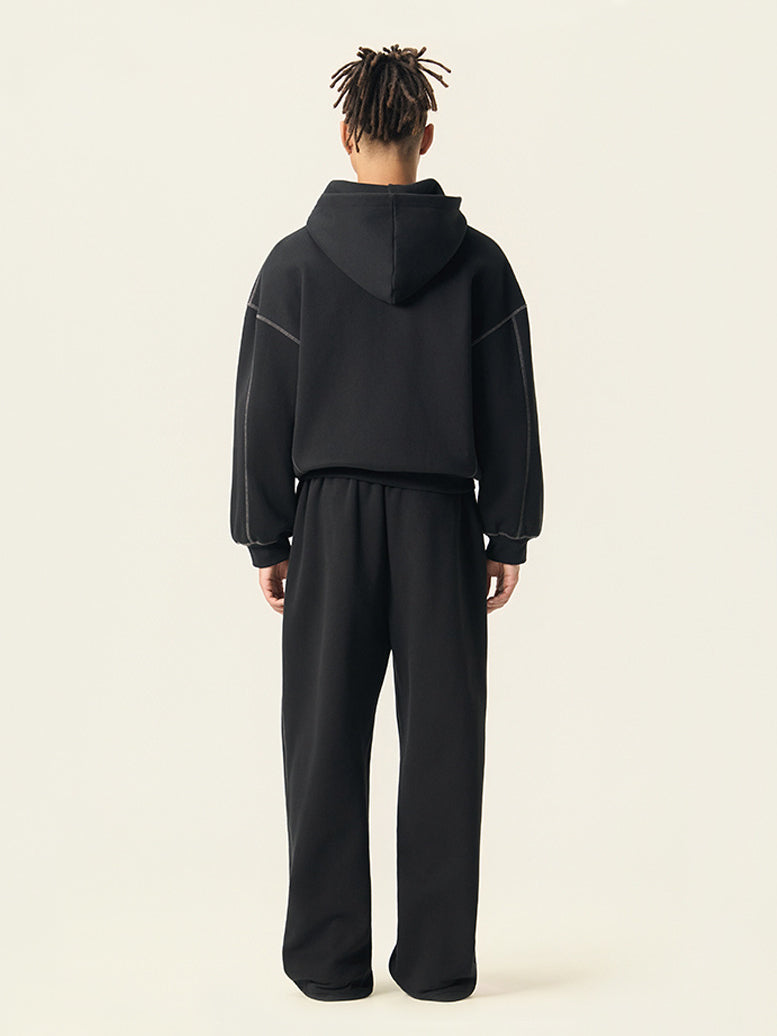 Hip-Hop Fleece Zip-Up Hoodie