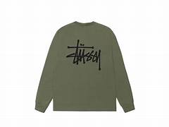 Basic Stussy LS Tee Army
