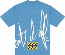 Denim Tears offset tears T-shirt Blue Signature