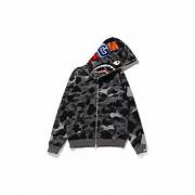 Bape zip-up hoodie black and grey