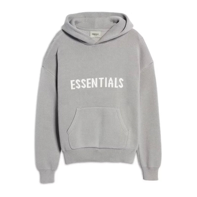 Essential Hoodie Knit Cement