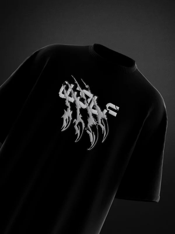 Dark Buck Wolf 3D Oversized Tee