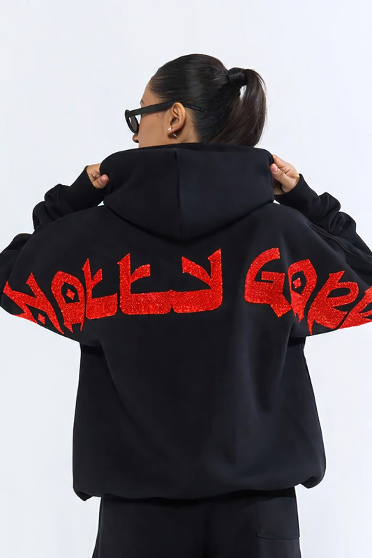 Sham Set / Ensemble Sham signature set hoodie & jogger noir et rouge