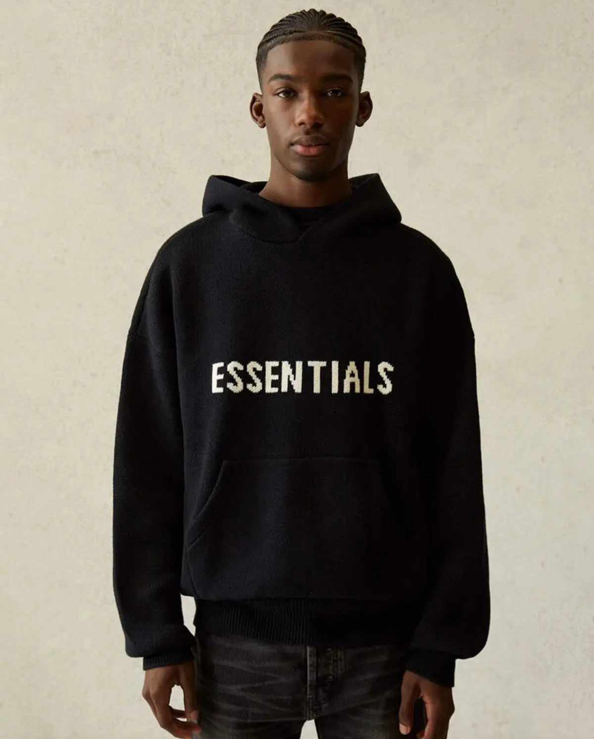 Fear of God Essentials Knit Hoodie “Black”– Le Drip