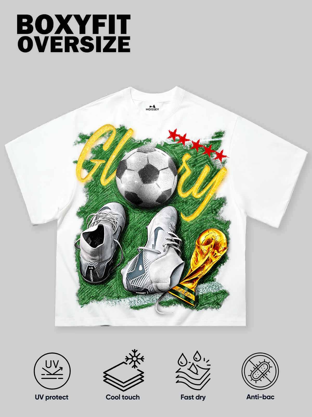 NOISSEY "Football Glory" World Cup Stadium Graphic T-Shirt - Racing White