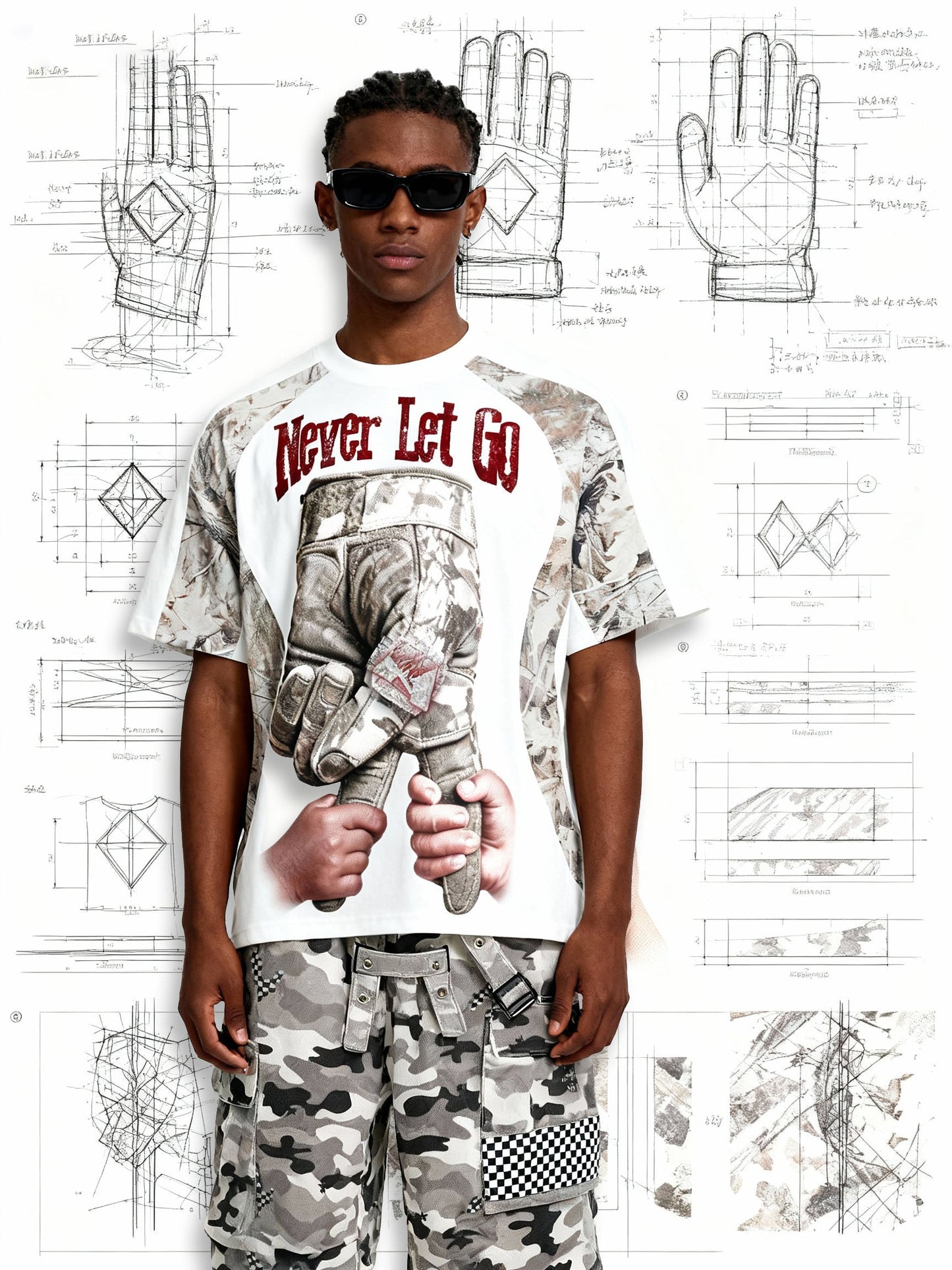 "Never Let Go" Real Tree Print T-Shirt