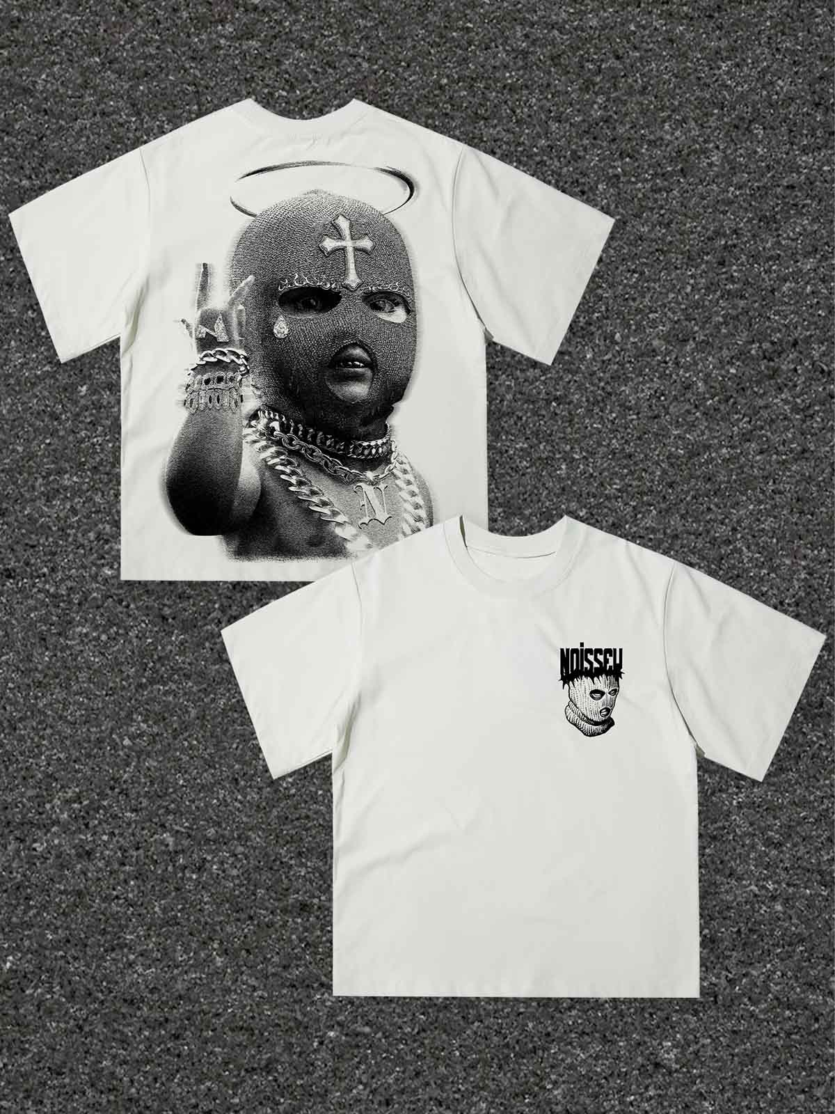 Quick-dry Sports T-shirt Balaclava Baby Double-sided Vintage Print