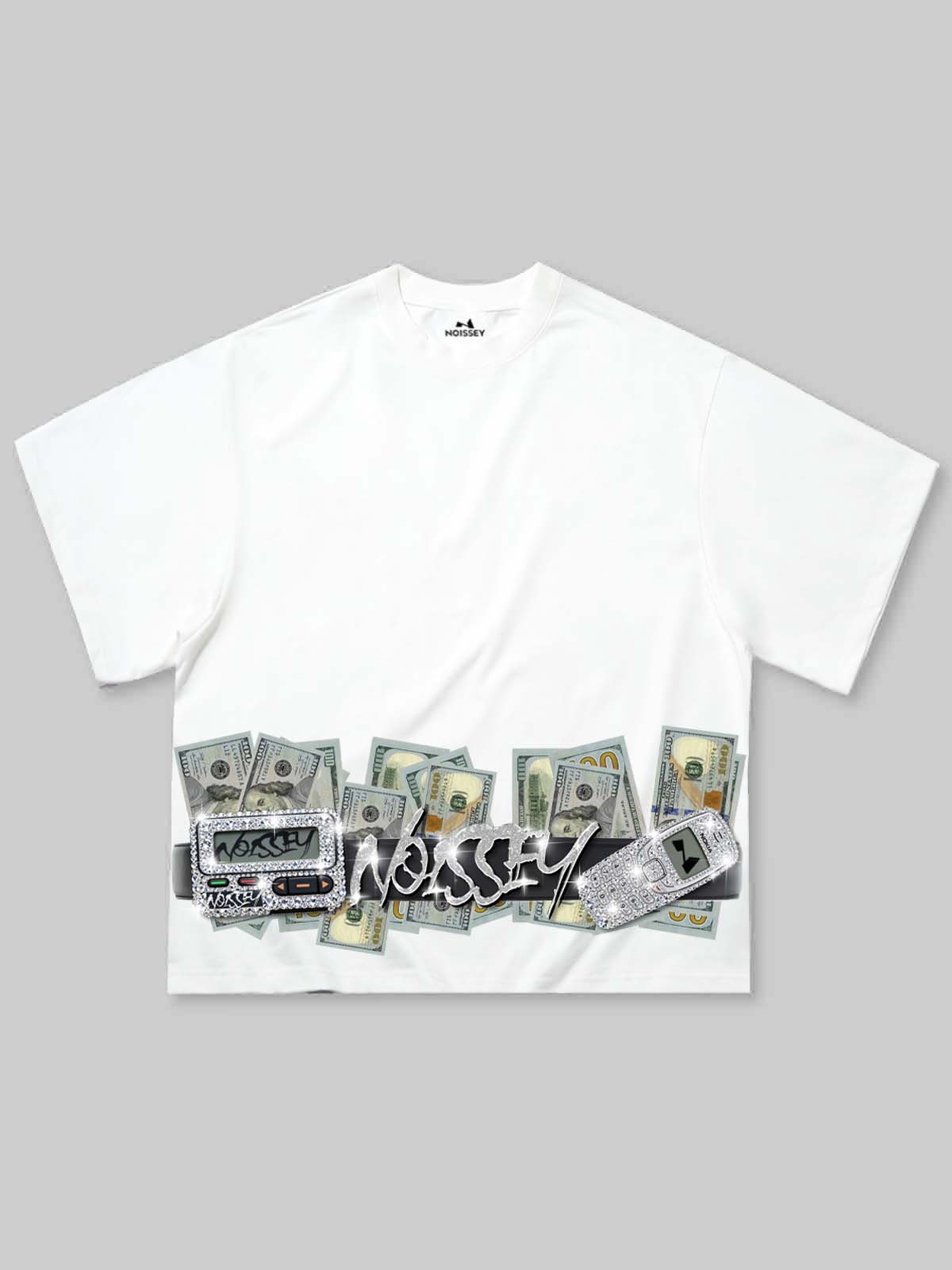 Boxy Oversized T-Shirt with "Pin Money at Waist" Print