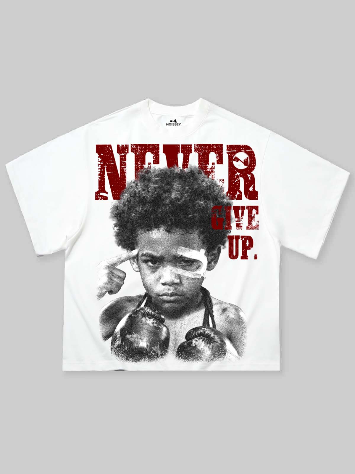 "Never give up" Boxy Oversized T- shirt