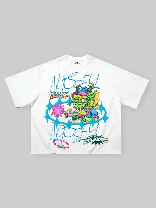 Boxy Oversized T-shirt 🐉Dragon Totem Streetwear Fun Print