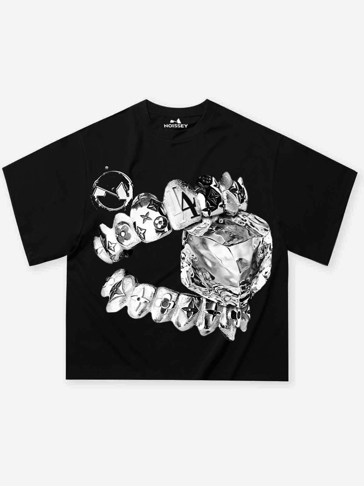 NOISSEY "Liquid Metal" Diamond Teeth Cooling Boxy Oversized Tee