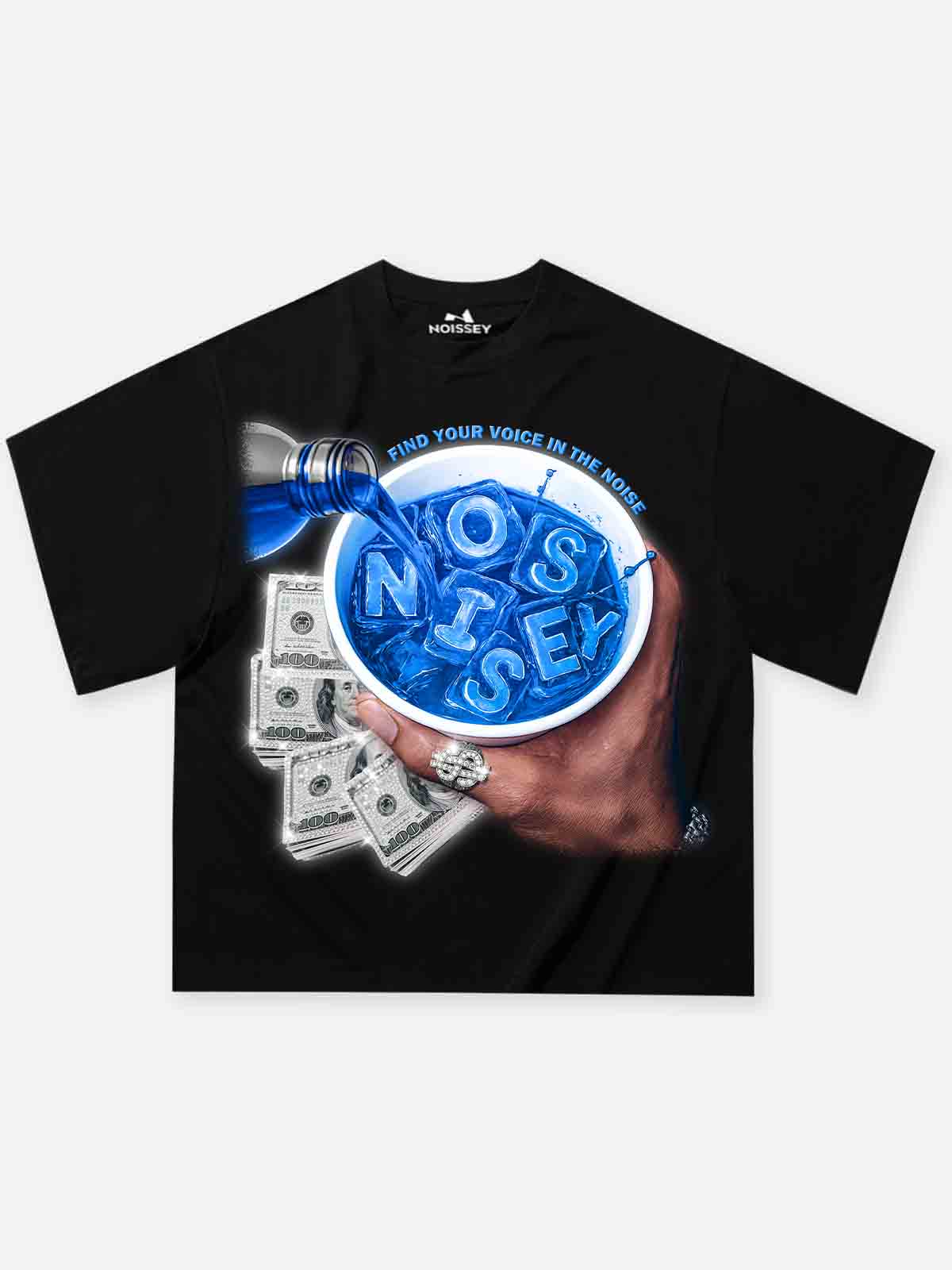 Boxy Oversized T-shirt "Cheers to Money"