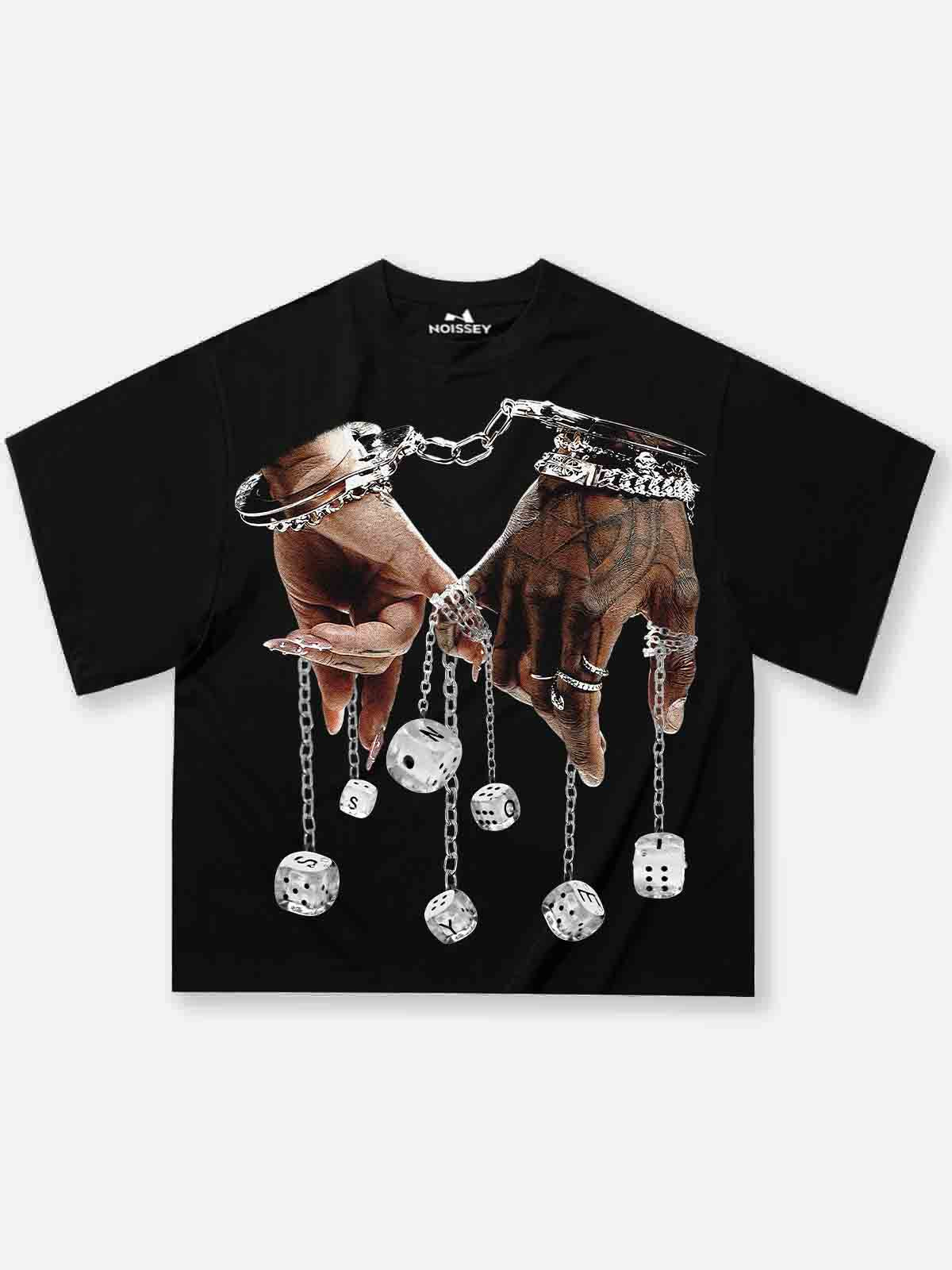 Boxy oversized T-shirt "Make a Promise" Print