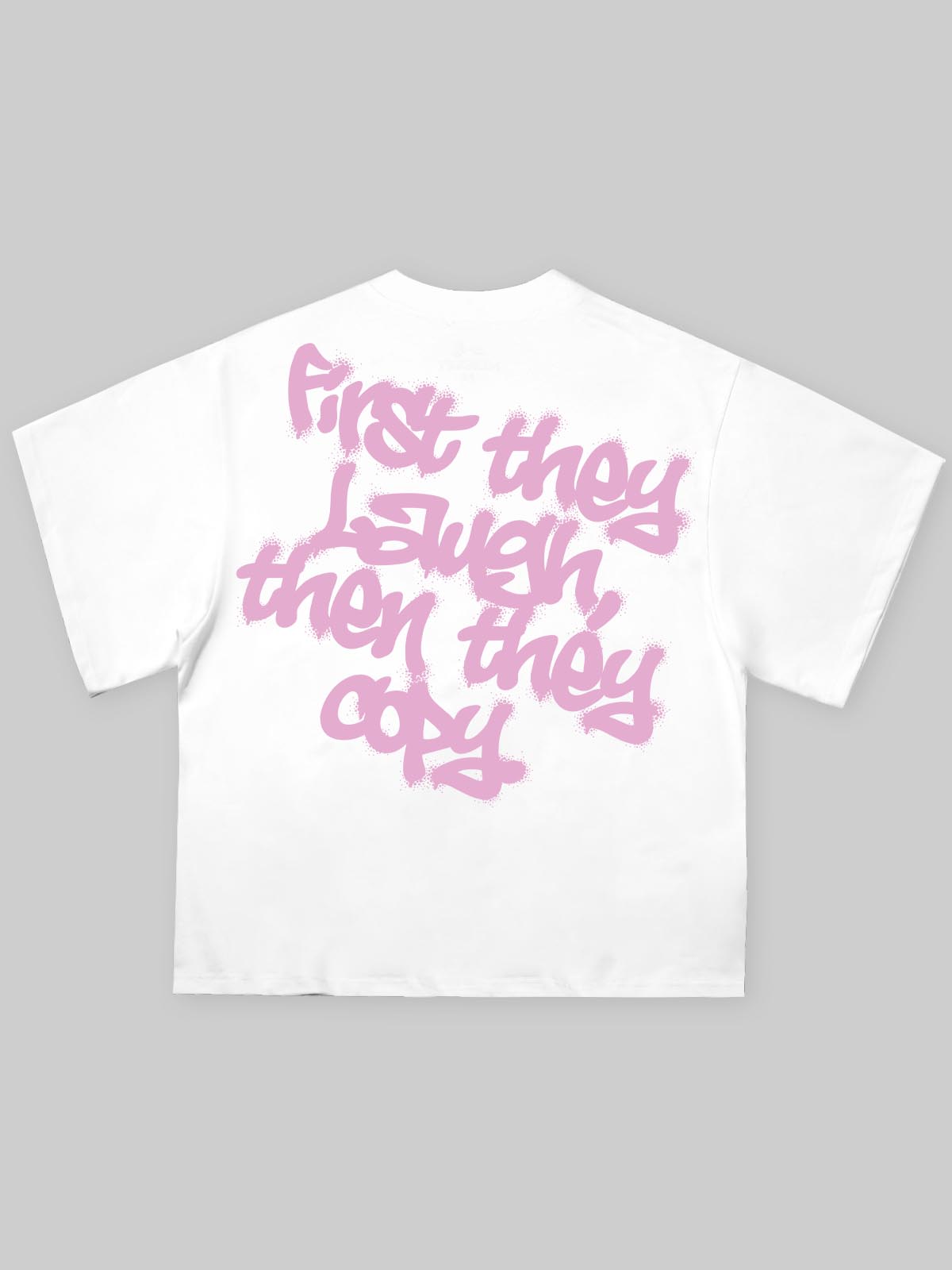 NOISSEY "Metallic Spray" Chrome Fire Man Character Boxy Tee - White