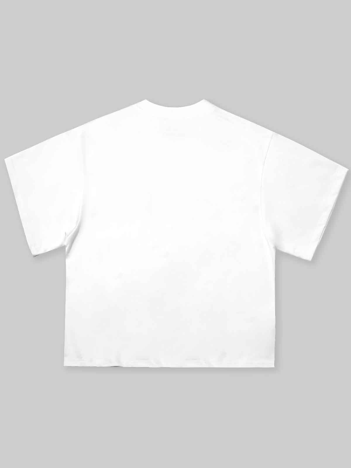 Boxy Oversized T-shirt "Red Bloom"