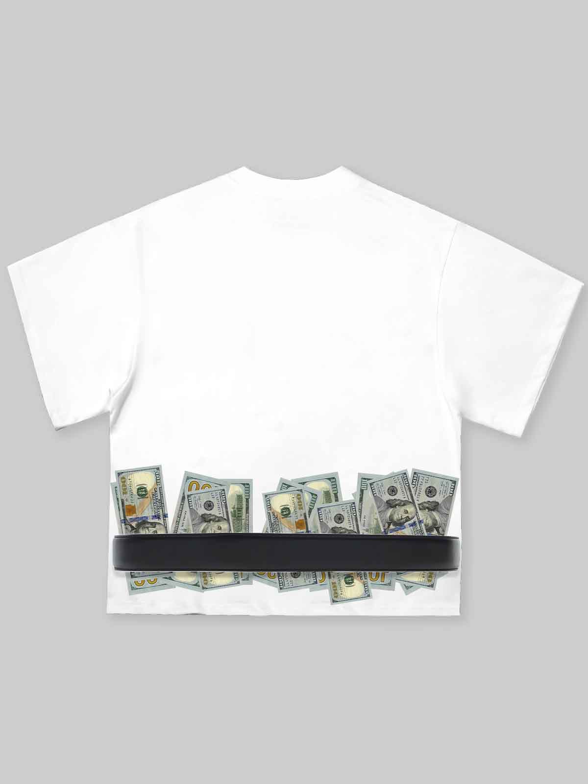 Boxy Oversized T-Shirt with "Pin Money at Waist" Print