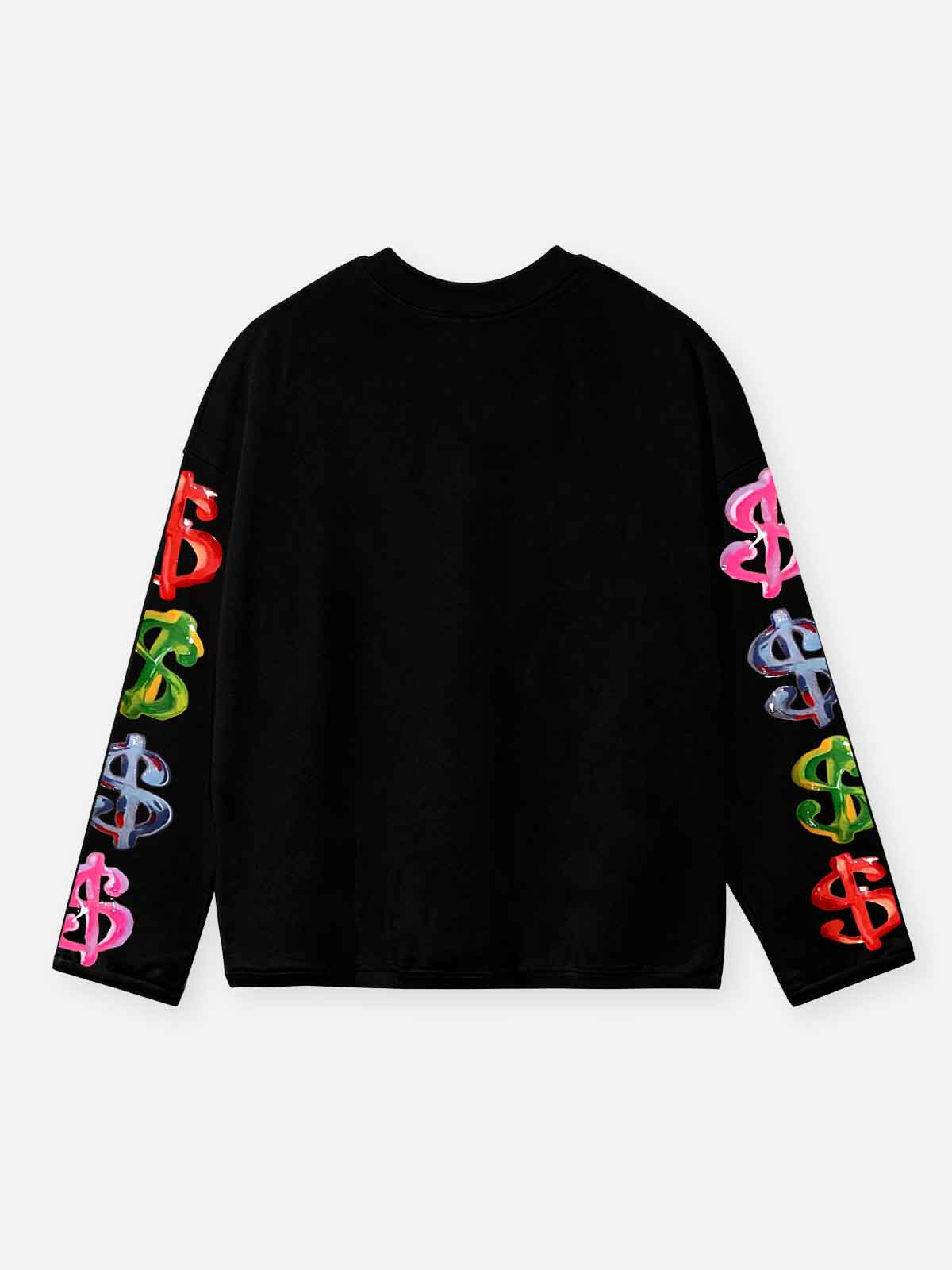 NOISSEY "It Was All A Dream" Hand-Drawn Cash Portrait & Graffiti Flowers Long Sleeve Tee Two Colors