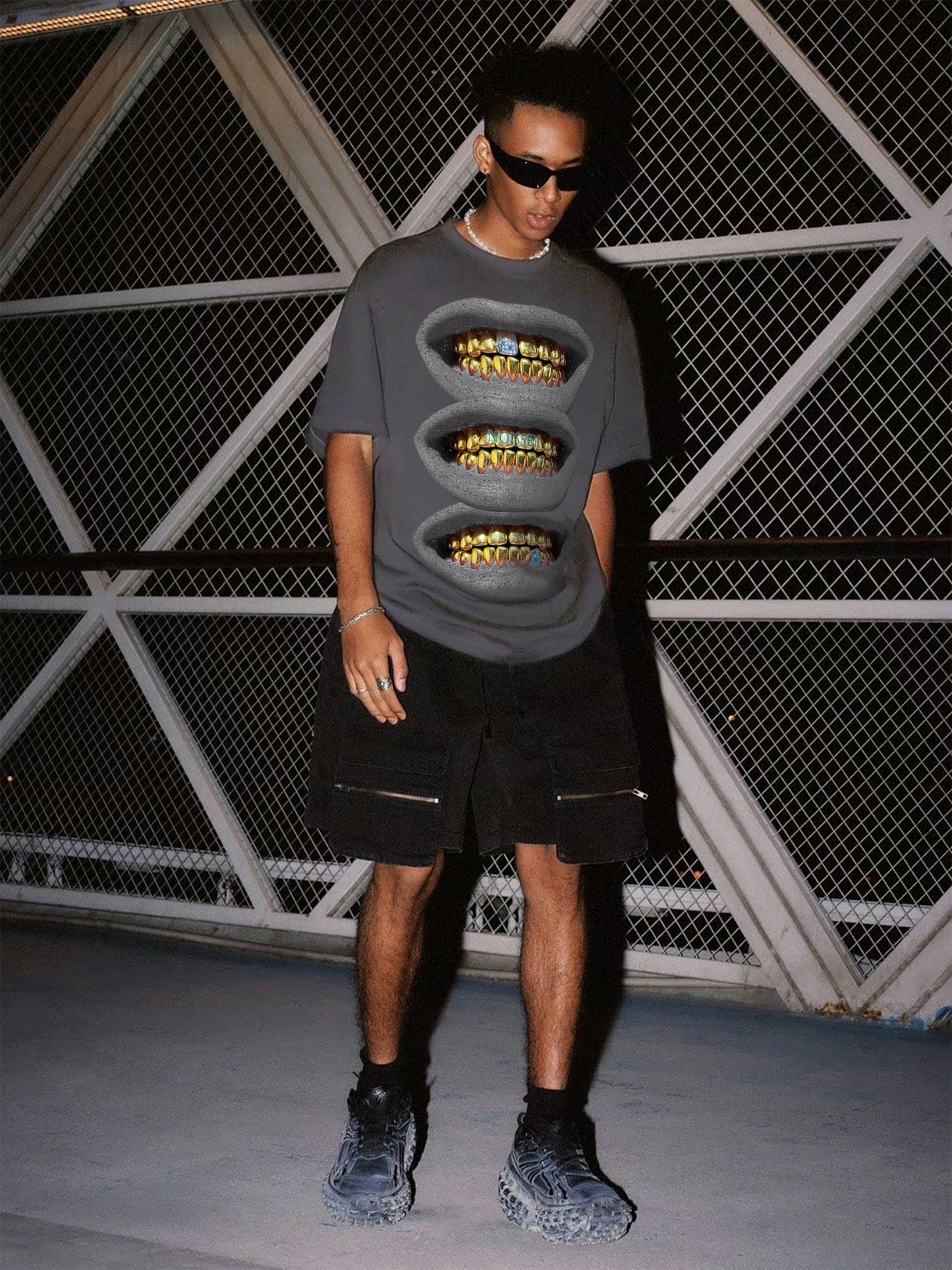 BOUNCE BACK© Gold Diamond Drill Print T-shirt