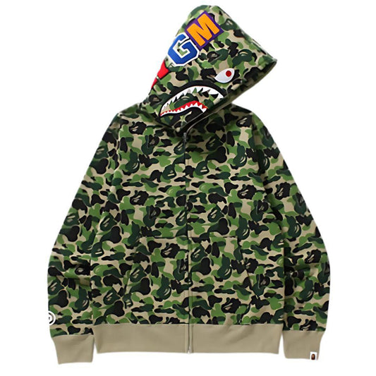 Bape Hoodie ZipUp Camo Green
