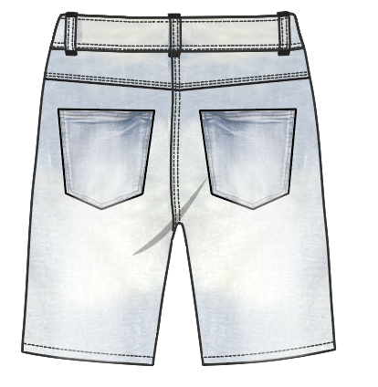 Roar Denim DENIM SHORTS 'LT Sand Blue'