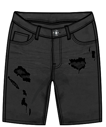 Roar Denim DENIM SHORTS 'Jet Black'