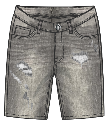 Roar Denim DENIM SHORTS 'Grey Sand'